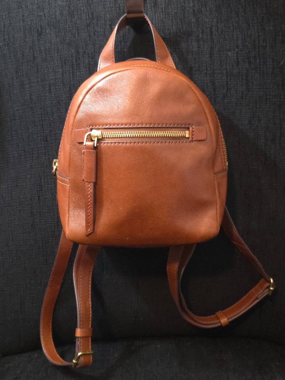 Fossil Megan Mini Brown Leather Backpack